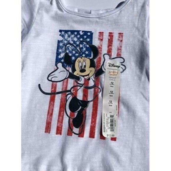 NWT Disney Minnie Mouse 12 Mos Bow back 4th July - Picture 2 of 4